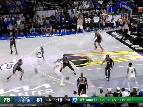 NBA杯小组赛：凯尔特人vs魔术第3节英文原声回放