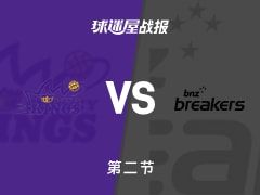 NBL常规赛：第二节完，新西兰破坏者以41-39领先悉尼国王，卡特赖特12+5