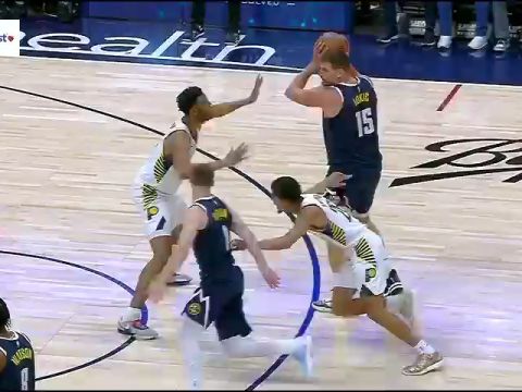 NBA常规赛：步行者vs掘金第3节英文原声回放