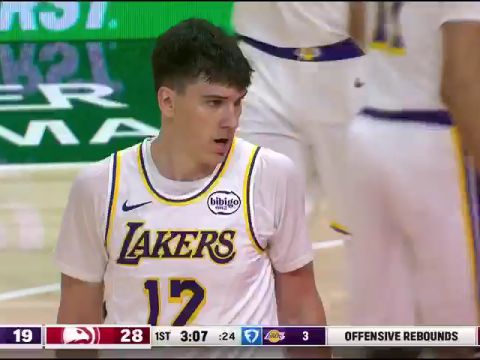 NBA常规赛：湖人vs老鹰英文原声全场回放