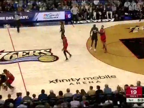 NBA常规赛：猛龙vs76人第1节中文解说回放