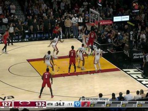 [腾讯全场集锦]🏀杨瀚森未登场 开拓者不敌热火 约维奇29+9+7 阿夫迪亚33+11+8