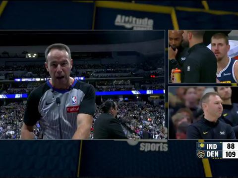 NBA常规赛：步行者vs掘金第4节英文原声回放