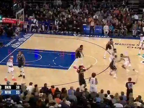 NBA常规赛：篮网vs尼克斯第2节中文解说回放