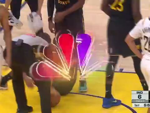 NBA常规赛：步行者vs勇士第1节中文解说回放