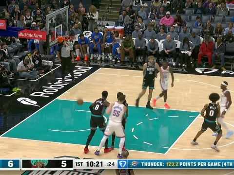 亚历山大vs灰熊集锦 全场35+7+6全面发挥带队下半场完成逆转