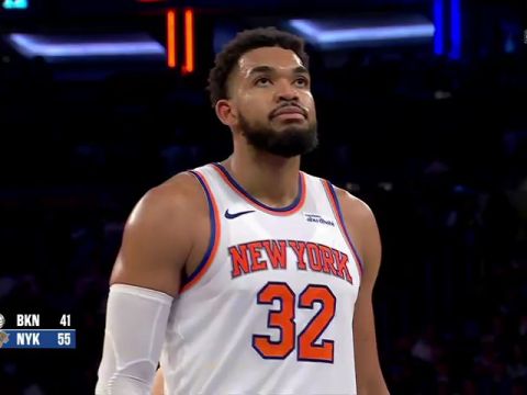 NBA常规赛：篮网vs尼克斯第2节英文原声回放