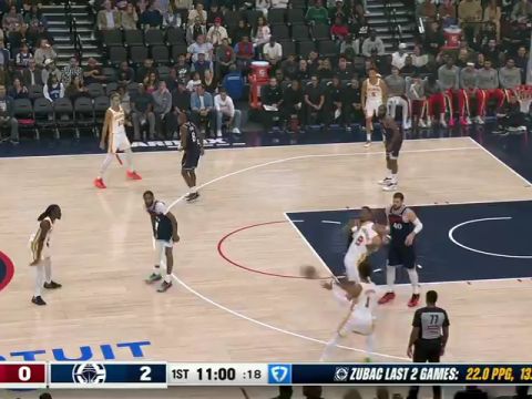 老鹰vs快船第1节英文原声回放