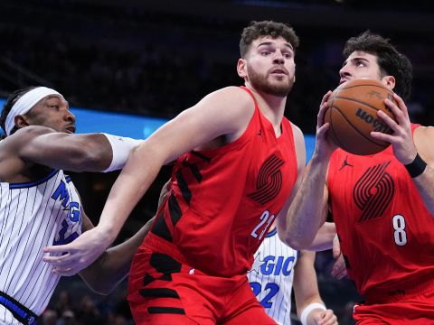 开拓者112-115魔术 贝恩漂移三分见血封喉绝杀比赛