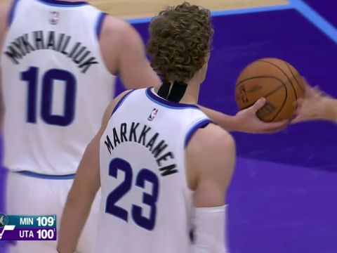 NBA常规赛：森林狼vs爵士第4节中文解说回放