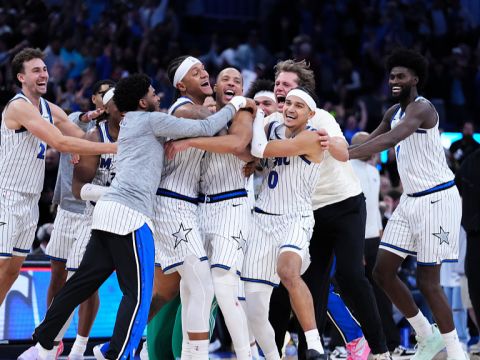 开拓者112-115魔术 贝恩漂移三分见血封喉绝杀比赛