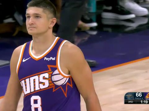 NBA常规赛：鹈鹕vs太阳第3节英文原声回放