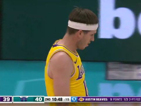 NBA常规赛：湖人vs黄蜂第2节英文原声回放