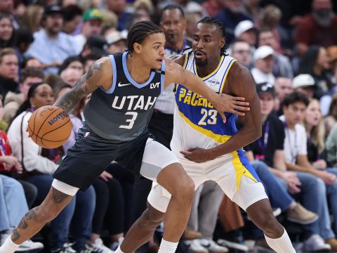 步行者vs爵士精华回放 爵士全民皆兵8人得分上双大胜步行者