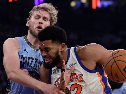 灰熊120-133尼克斯 布伦森携手布里奇斯和唐斯合砍75分战胜灰熊