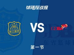 全运男篮杯赛：首节结束，广东以20-19领先浙江，王睿泽5