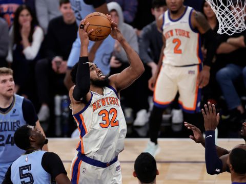 唐斯vs灰熊集锦 全场拿下21分13篮板内外开花为球队提供火力支援