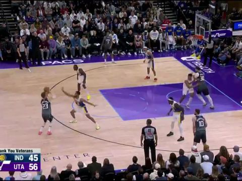 NBA常规赛：步行者vs爵士第2节中文解说回放