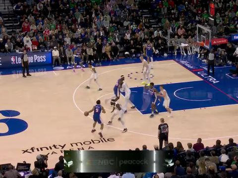 NBA常规赛：凯尔特人vs76人第4节英文原声回放