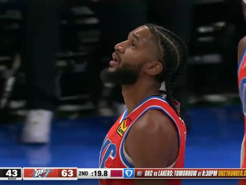 勇士vs雷霆第2节英文原声回放