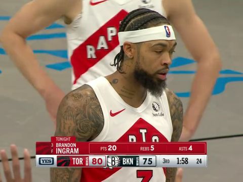 NBA常规赛：猛龙vs篮网英文原声全场回放