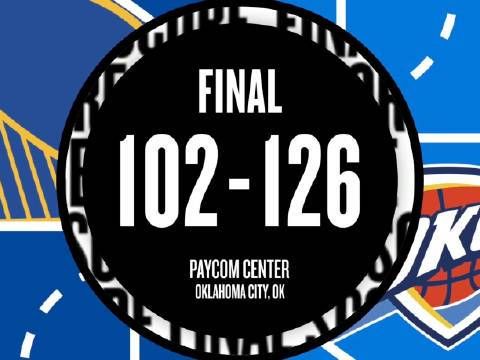 [微博全场集锦]🏀勇士惨败雷霆近7战5负！库里11分5犯&生涯首次恶犯 SGA28+11