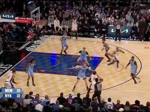 NBA常规赛：灰熊vs尼克斯英文原声全场回放