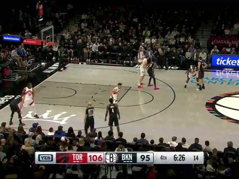 NBA常规赛：猛龙vs篮网第4节中文解说回放