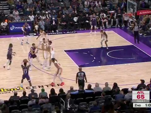 老鹰vs国王第2节英文原声回放