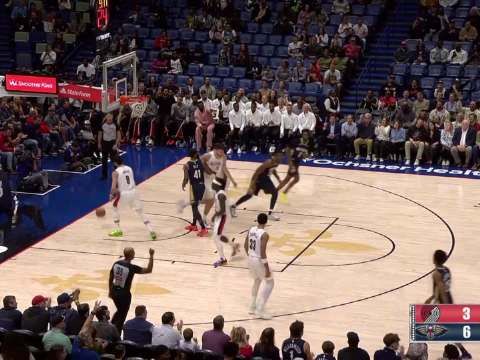 [微博全场集锦]🏀开拓者力擒鹈鹕 杨瀚森连续6场DNP 夏普35+5 阿夫迪亚32分