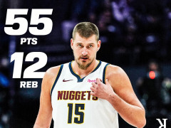 约基奇55+12+6：单节25分创多项纪录 率掘金升第二冲MVP