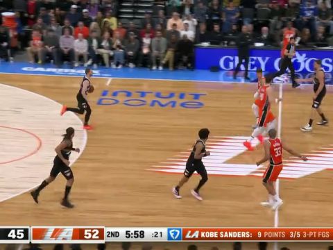 NBA常规赛：掘金vs快船第2节英文原声回放