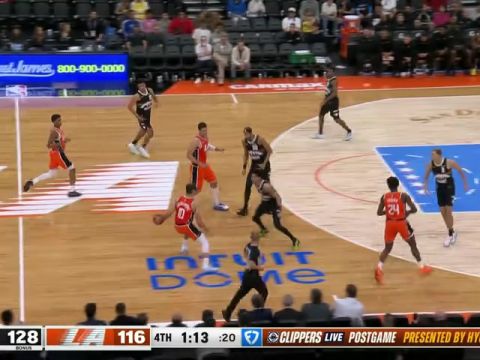 NBA常规赛：掘金vs快船第4节英文原声回放