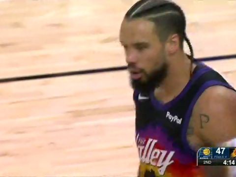 NBA常规赛：步行者vs太阳第2节英文原声回放