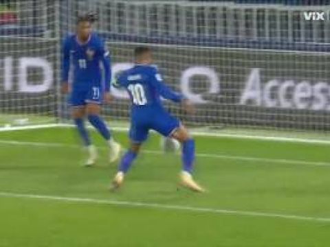 [进球视频] 姆总双响！禁区内乱战姆巴佩后点补射得手！法国3-0领先乌克兰！