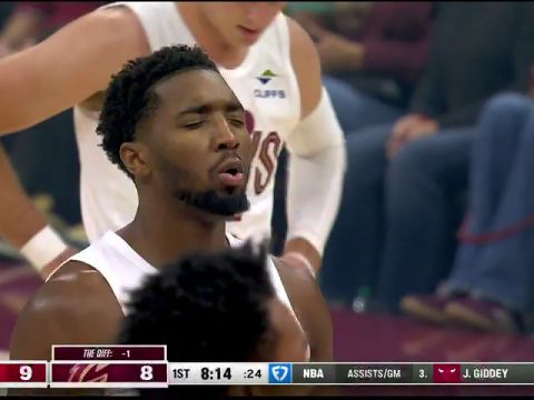 NBA常规赛：猛龙vs骑士第1节中文解说回放