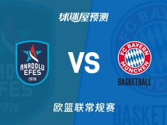 欧篮联比赛前瞻：安纳托利亚艾菲斯vs拜仁慕尼黑预测分析(2025年11月15日)
