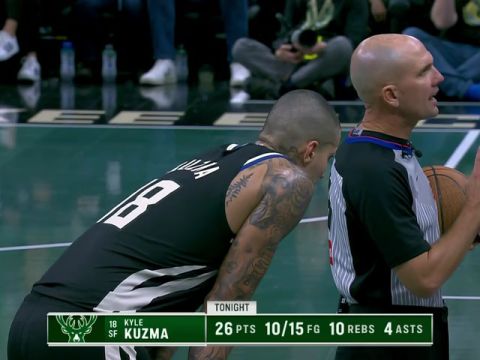 NBA杯小组赛东部C组：黄蜂vs雄鹿第4节英文原声回放