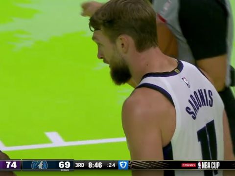 NBA杯小组赛西部A组：国王vs森林狼第3节中文解说回放