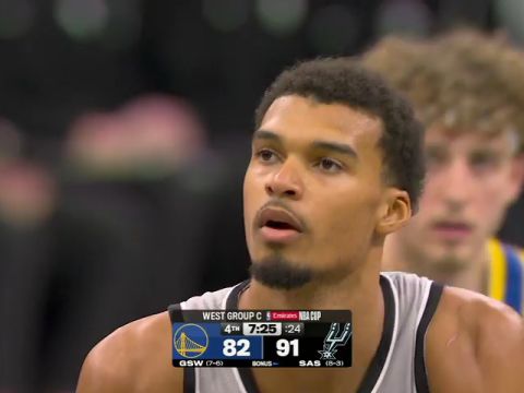 勇士vs马刺英文原声全场回放