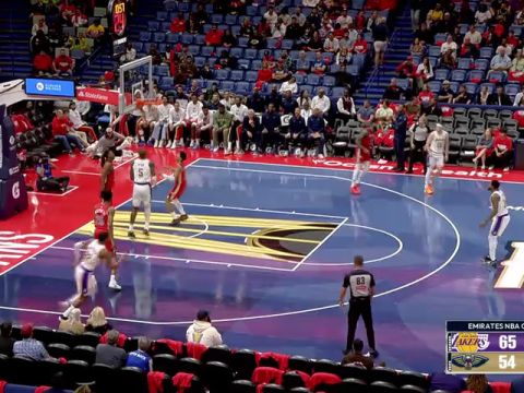 湖人vs鹈鹕第3节中文解说回放