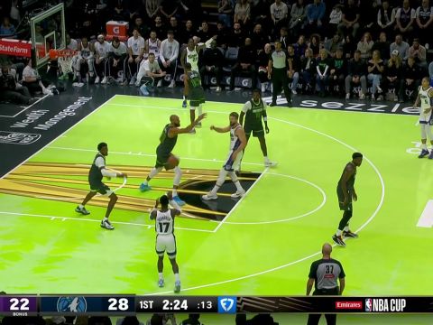 国王110-124森林狼 爱德华兹砍30分狼队全员爆发守护主场