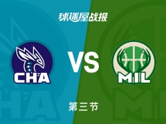 NBA常规赛：三节结束，雄鹿以103-98领先黄蜂，库兹马20+8+4