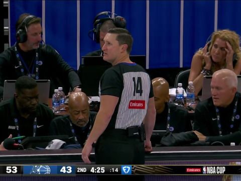 篮网vs魔术第2节英文原声回放