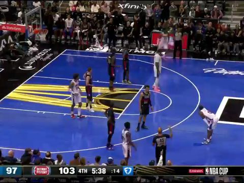 NBA杯小组赛东部B组：76人vs活塞第4节中文解说回放