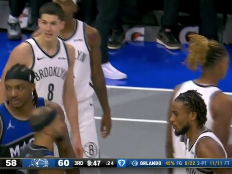 篮网vs魔术第3节中文解说回放