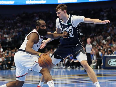 快船133-127独行侠 哈登创纪录快船双加时生擒独行侠