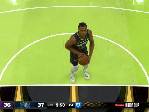 NBA杯小组赛西部A组：国王vs森林狼第2节英文原声回放