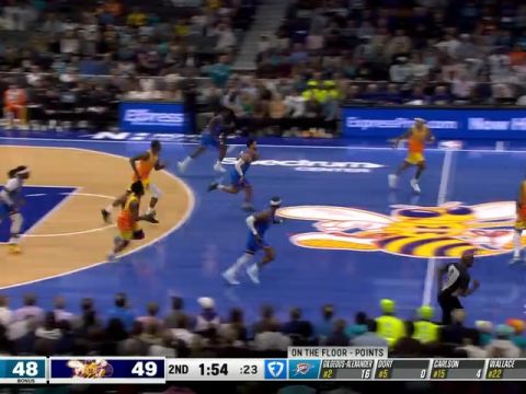 雷霆vs黄蜂第2节英文原声回放