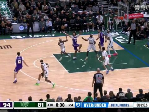 NBA常规赛：湖人vs雄鹿二路皓篮球直播间全场回放